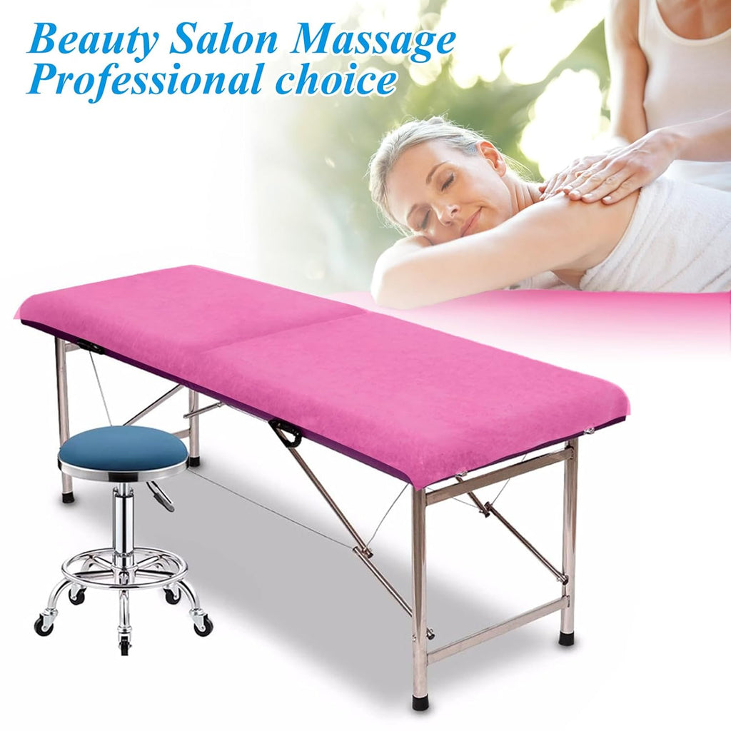100Pcs Disposable Massage Table Sheets 31.5" x 71" Non-Woven Fabric Bed Covers for Ultimate Hygiene