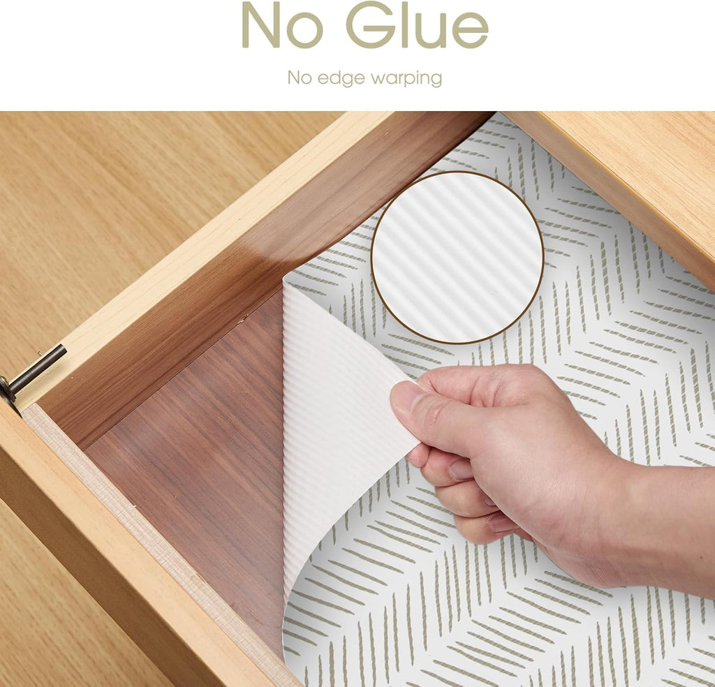 Glotoch Shelf Liners for Kitchen Cabinets, 12in x 20FT Non-Adhesive Liners for Shelves,Non Slip