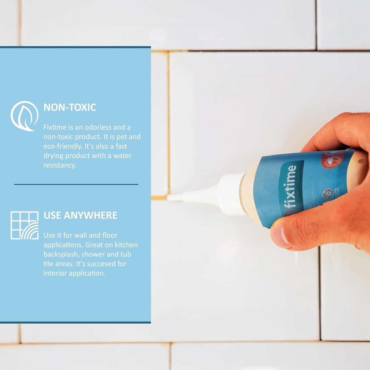 Grout Filler Repair Kit – Cream Beige Premixed Crack Filler for Floor Tiles – Fast Drying Grout