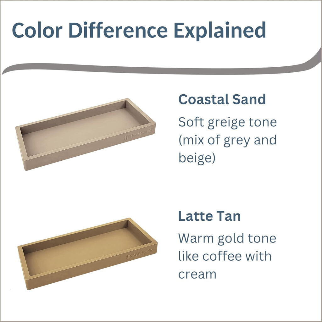 Countertop and Vanity Tray - Small 7.7” Silicone Tray for Soap Dispenser Bottles, Bathroom Trays
