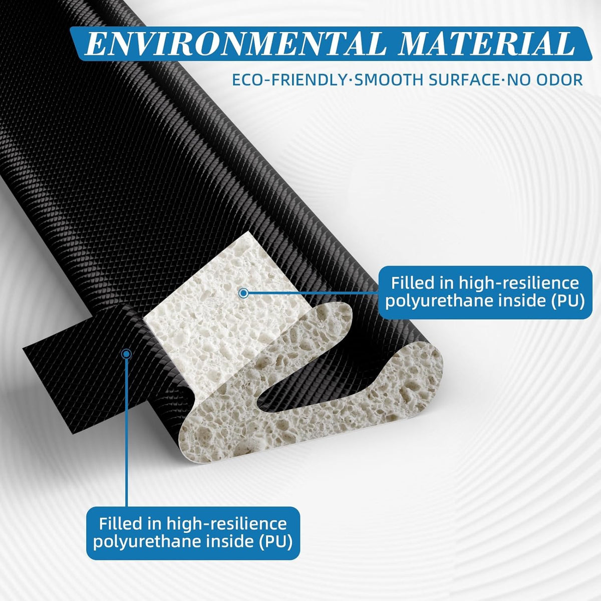 V-Shaped Weather Stripping Door Seal, 52.5FT Draft Stopper for Doors/Windows, Gaps, Dustproof