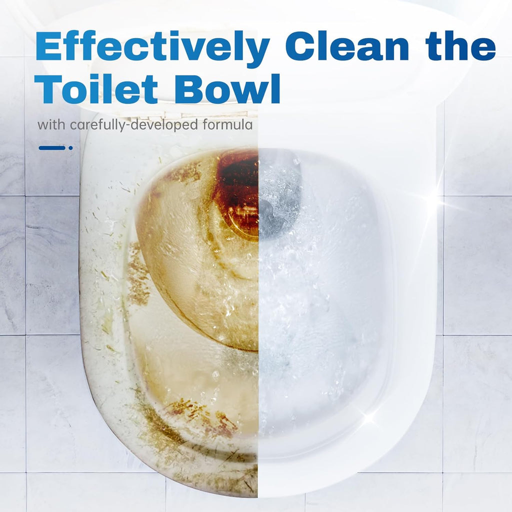 Vacplus Toilet Bowl Cleaner Tablets 30 PACK, Automatic Toilet Bowl Cleaners with Bleach for