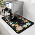 AMOAMI Coffee Mat Hide Stain Rubber Backed Absorbent Dish Drying Mat for Kitchen Counter - Bar