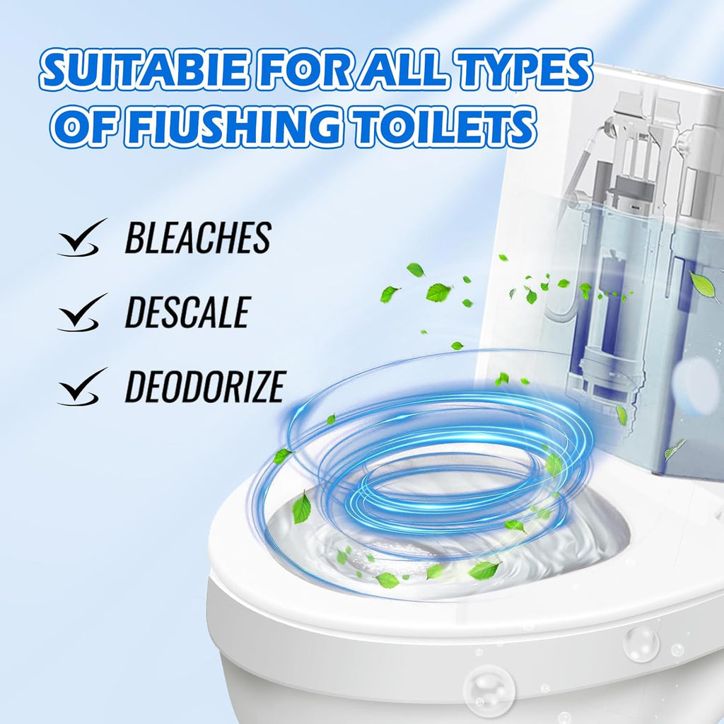 Automatic Toilet Bowl Cleaner Tablets–Fresh Scent,50 PACK,Long-Lasting Clean–Safe for Tanks&Pipes