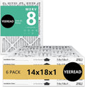 14x18x1 MERV 8 Air Filters 6-Pack – 13.7" x 17.7" x 0.75" – HVAC, AC & Furnace Compatible