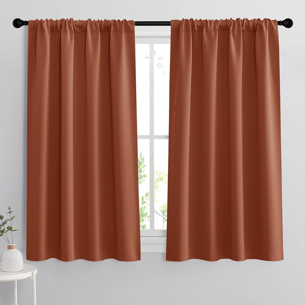 RYB HOME Room Darkening Curtains 54 inches Length, Blackout Window Curtains Drapes Energy Efficient