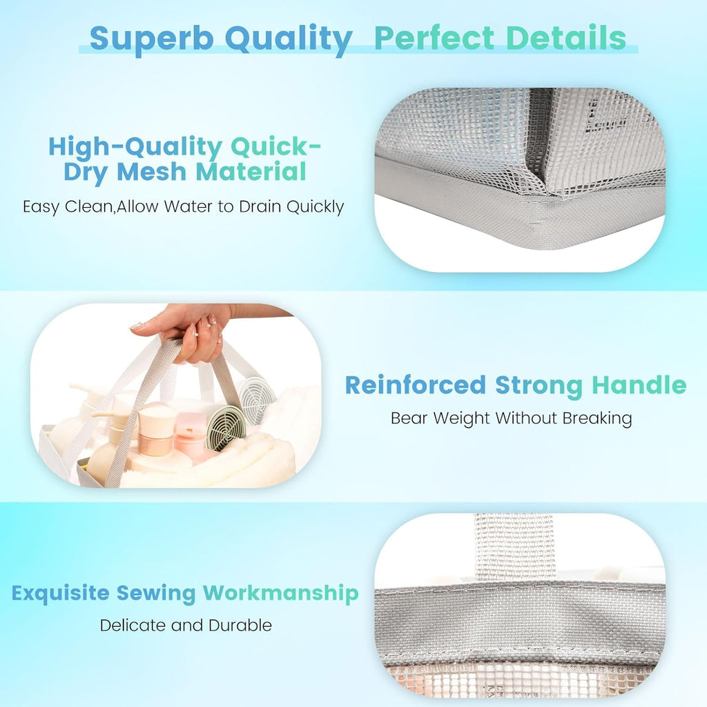 Shower Caddy for College Dorm Room Essentials for Girls with 9 Pockets,Large-Capacity Shower