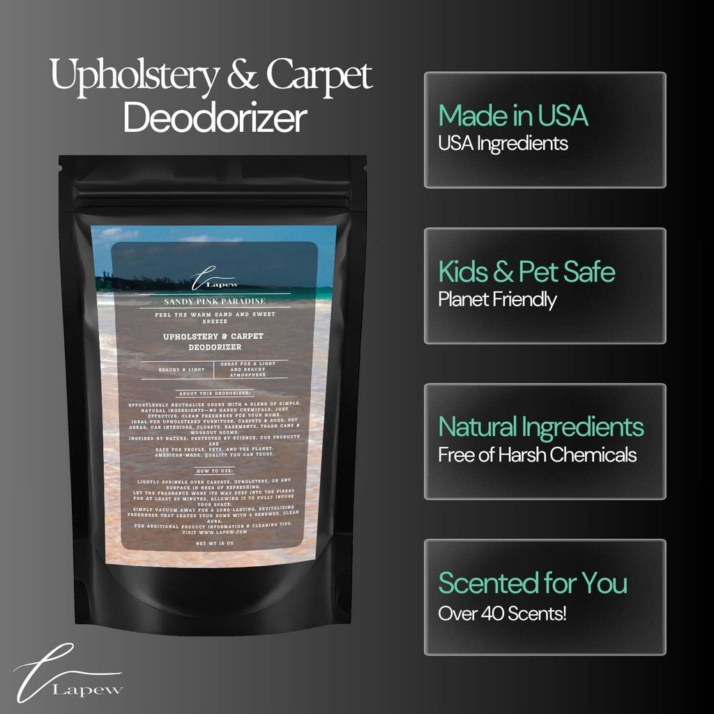 Sandy Pink Paradise Carpet Freshener Powder 16 oz | Powerful Odor Eliminator for Home | Upholstery