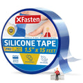XFasten Self-fusing Silicone Tape Pro, Blue, 1.5-Inch x 15-Feet, 30 mils Extreme Silicone Pipe Fix