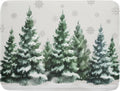 Christmas Dish Drying Mat 16x18 Inch Xmas Forest Tree Absorbent Dish Drainer Protector Pad Winter