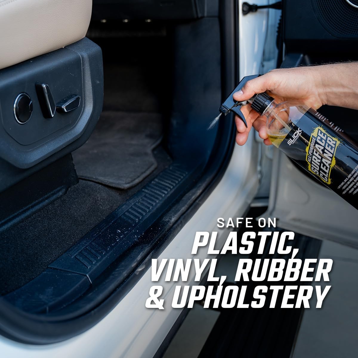 Slick Products All-Purpose Surface Cleaner – Interior & Exterior Vehicle Spray for Plastic, Vinyl