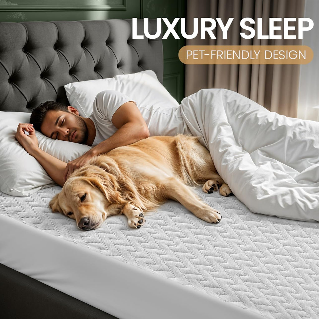 Utopia Bedding Waterproof Mattress Protector Full Size, Premium 3D Air Soft Fabric Mattress Cover