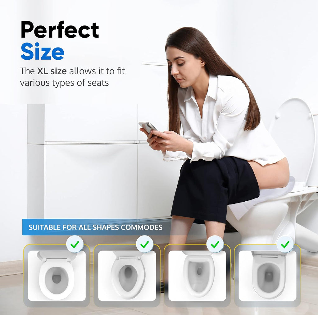 Toilet Seat Covers Disposable Flushable Travel Pack of 100 XL-Disposable Toilet Seat