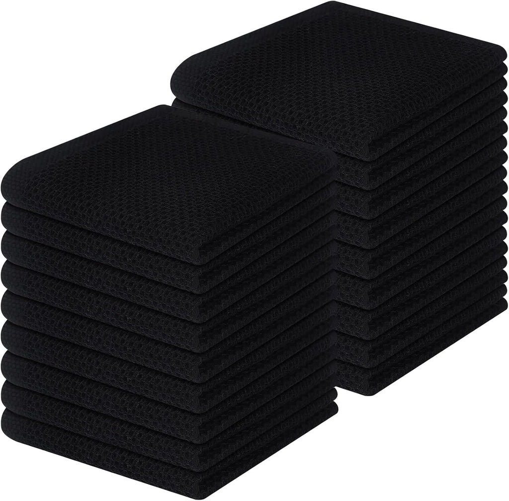 Homaxy 100% Cotton Waffle Weave Kitchen Dish Cloths, Ultra Soft Absorbent Quick Drying Dish Towels