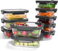 10-Pack Glass Food Storage Containers with Tempered Lids – Borosilicate, Airtight, Oven-Safe