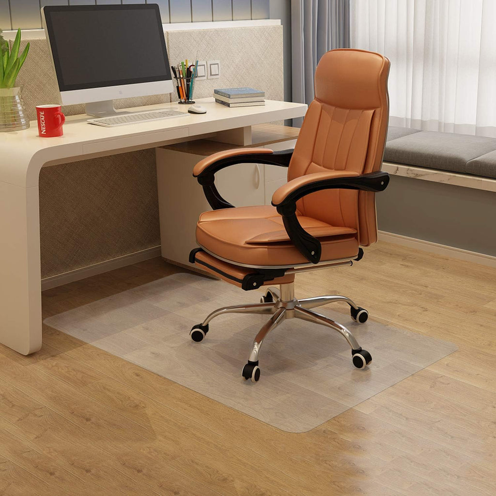 Office Chair Mat for Hardwood Floor, 48”x 30” Vinyl Desk Chair Mat Clear Floor Protector Mat for