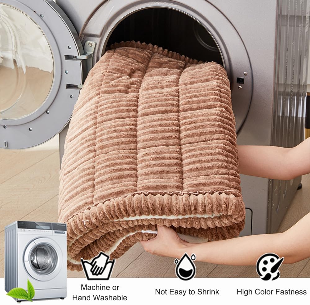 Couch Cover for Dogs Washable, Fuzzy Pet Couch Covers for 2 Cushion Sofa Pet Friendly, Non Slip