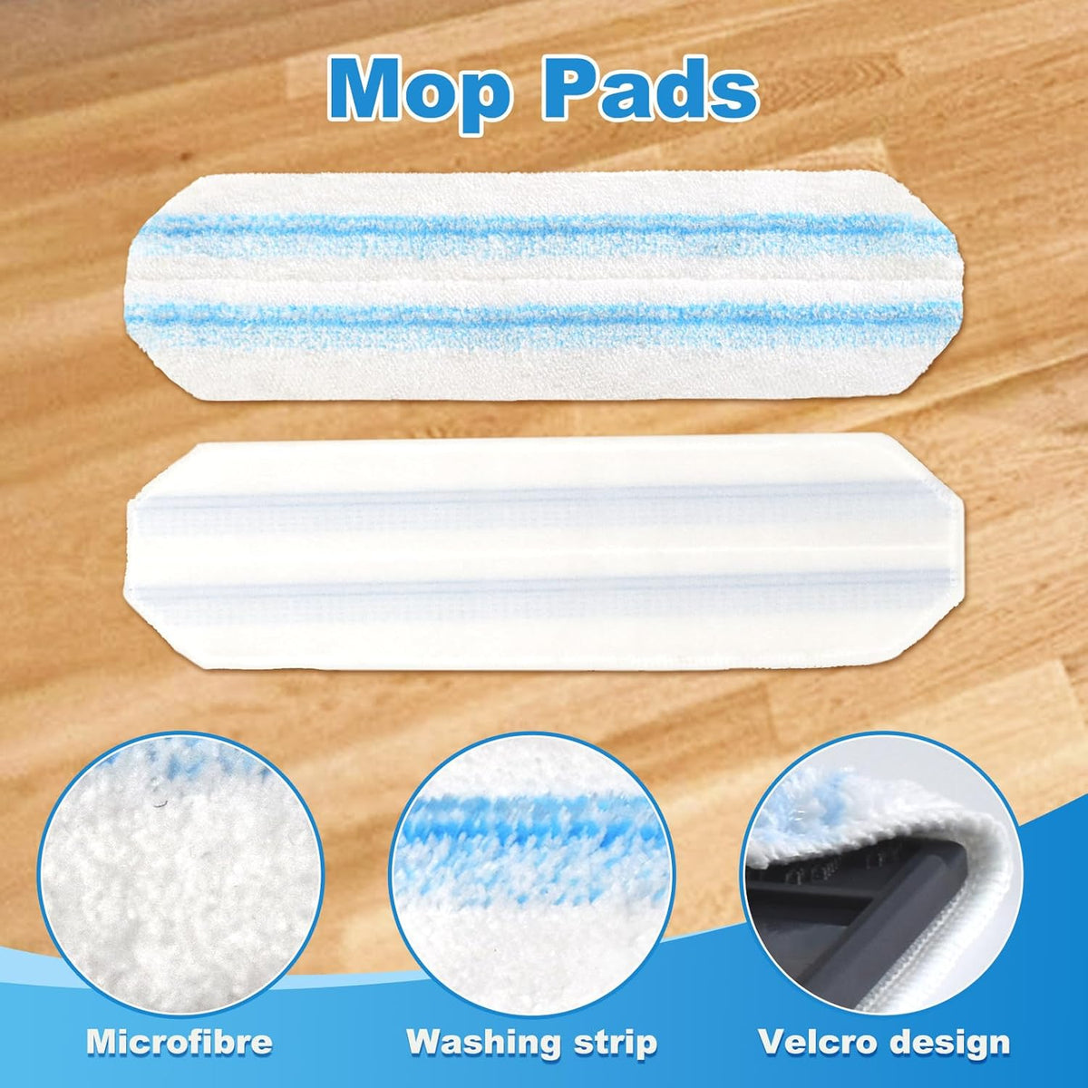 3PCS Replacement Mop Pads for O-Cedar H2prO Flat Mop System,Microfiber Mop Pad Easy Clean for All