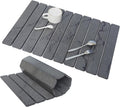 Stone Drying Mat for Kitchen Counter 24"×16" ,Large Dish Drying Mat with Drainage Grooves, Non-Slip