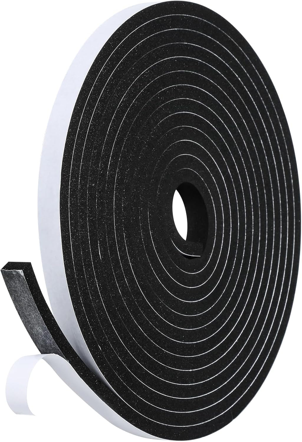 Weather Stripping Door Seal Strip- 1/2 Inch X 1/4 Inch X 16Feet, Strong Adhesive, Lightproof