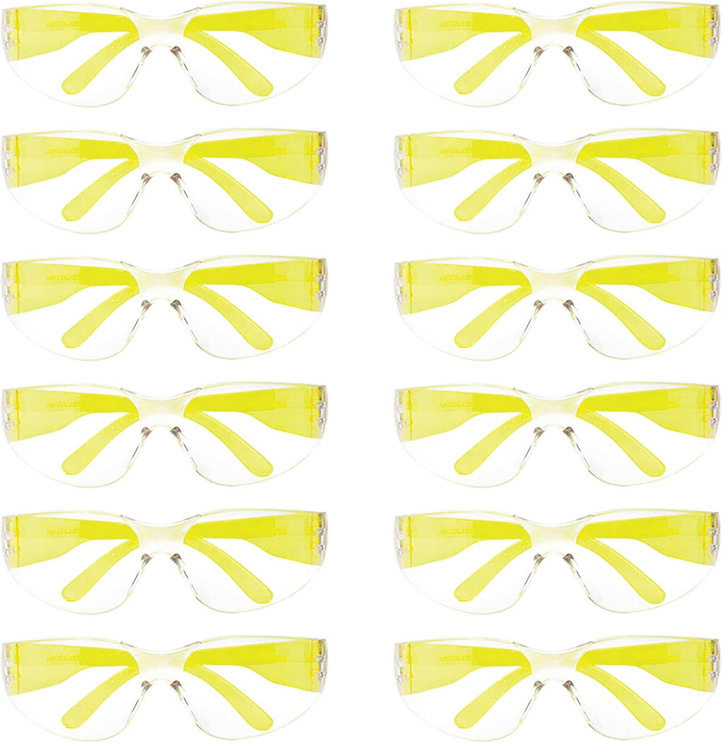 BISON LIFE Safety Glasses - Scratch Resistant Wrap Around Eyewear, Polycarbonate ANSI Z87.1 Impact