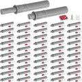 Lounsweer 50 Pack Magnetic Push Latches for Cabinet Door 2.87 Inches Short Push to Open Cabinet