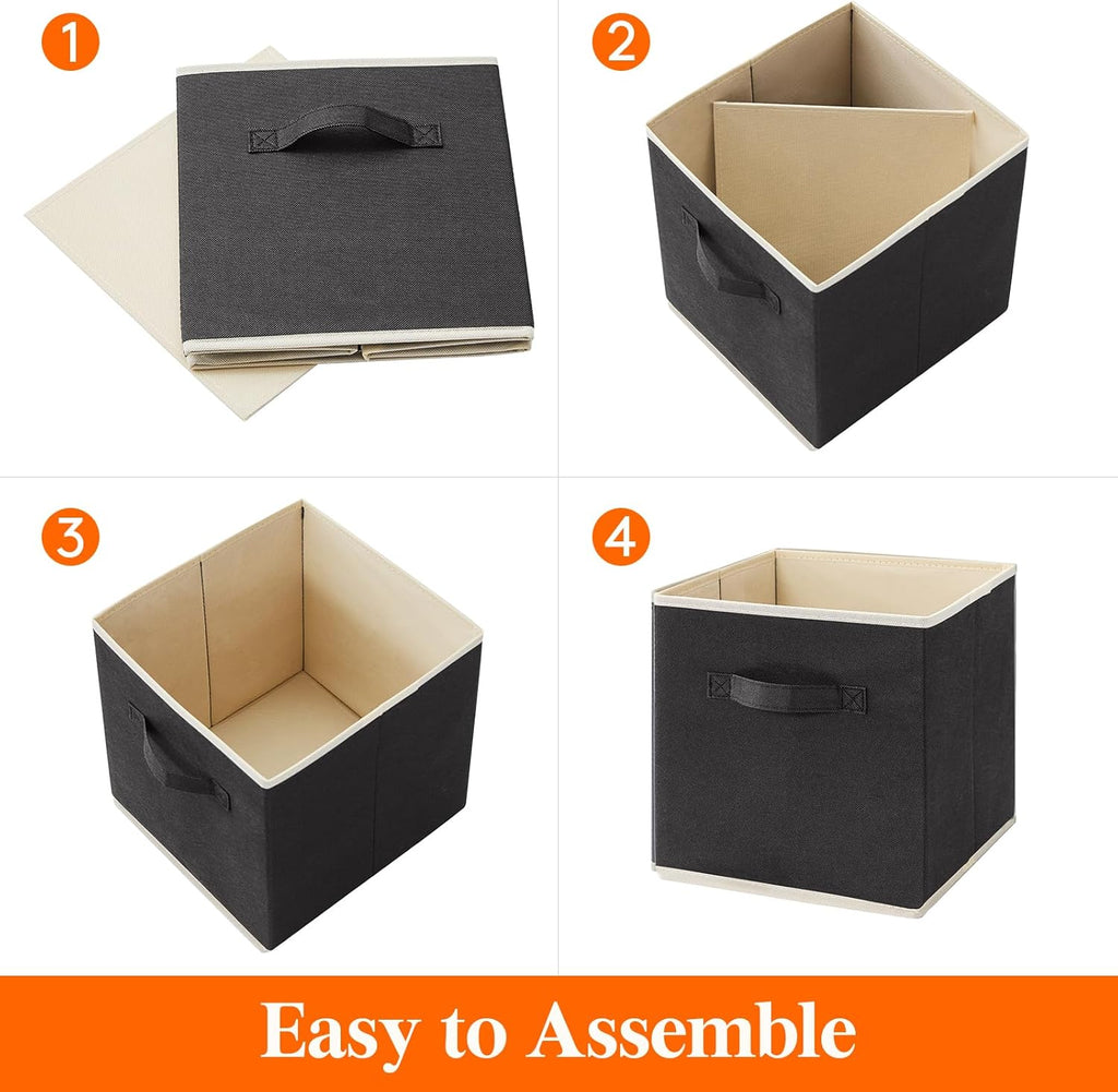 Lifewit 12 Packs Storage Cubes, 11 Inch Cube Storage Bins, Foldable Decorative Fabric Storage