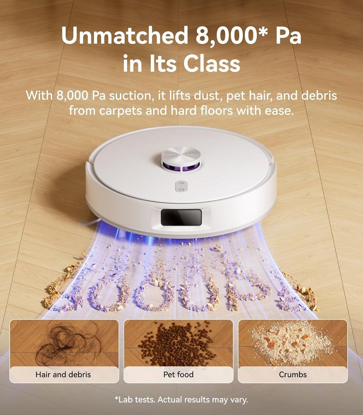 NARWAL Freo S Robot Vacuum and Mop Combo, 8000Pa Suction, 180 Days Hands Free, Self-Emptying Base