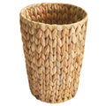 Wicker Trash Can,Small Bathroom Trash Can,Water Hyacinth Wicker Waste Basket for Bathroom,Boho