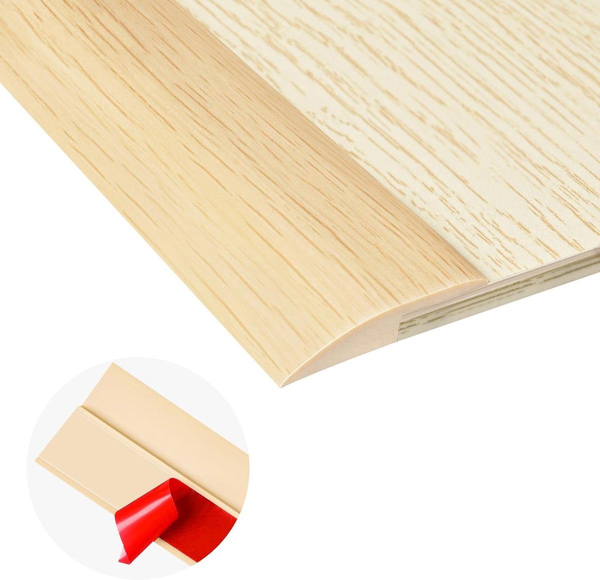 10Ft Carpet Floor Transition Strip, Self Adhesive Floor Edging Trim Strip, PVC Threshold Cover for