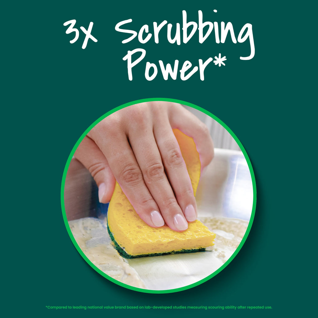 Scotch-Brite Heavy Duty Scrub Sponges, For Washing Dishes and Cleaning Kitchen, 9 Scrub Sponges