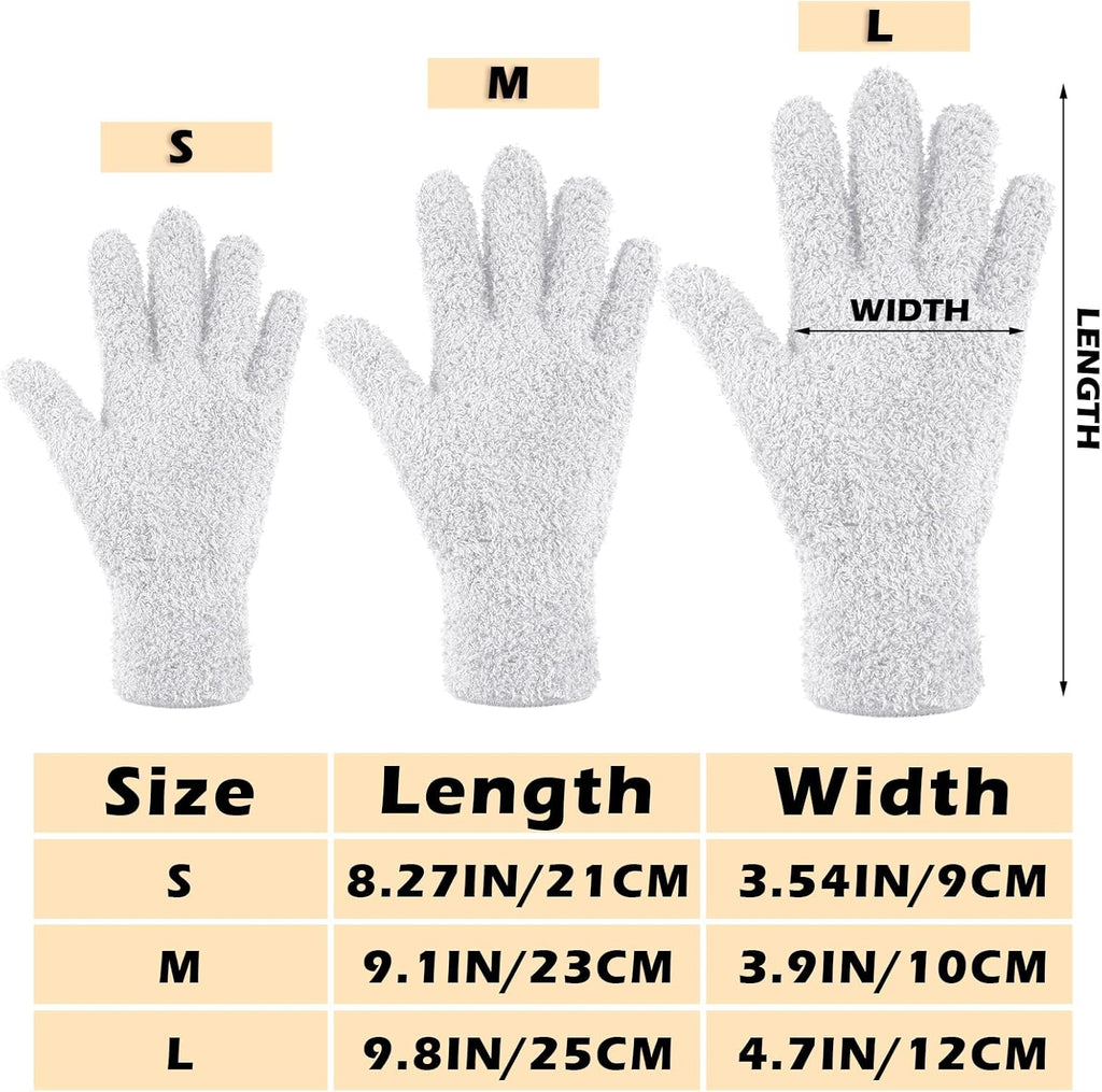 Patelai 3 Pairs Microfiber Plant Dusting Gloves Leaf Cleaning Gloves for Indoor Plants, Blinds