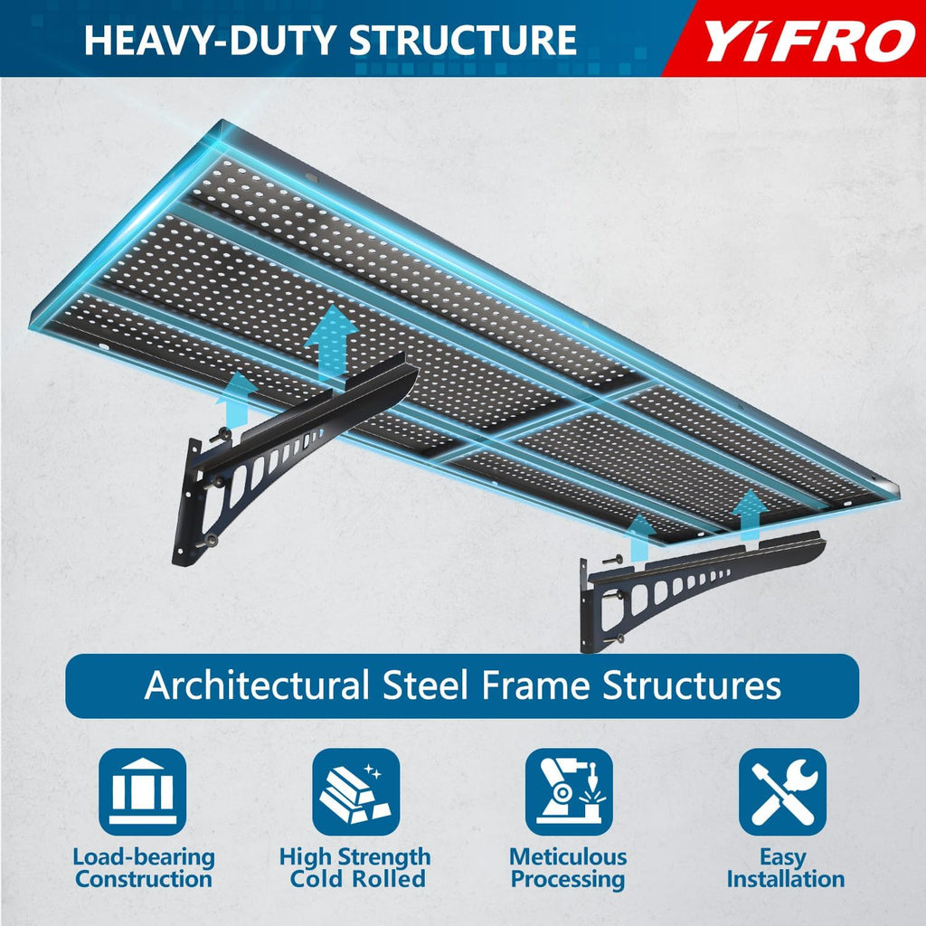 4-Pack 1.5x4ft Heavy Duty Garage Wall Shelving, 1000 lbs Load Capacity, Garage Shelving Wall
