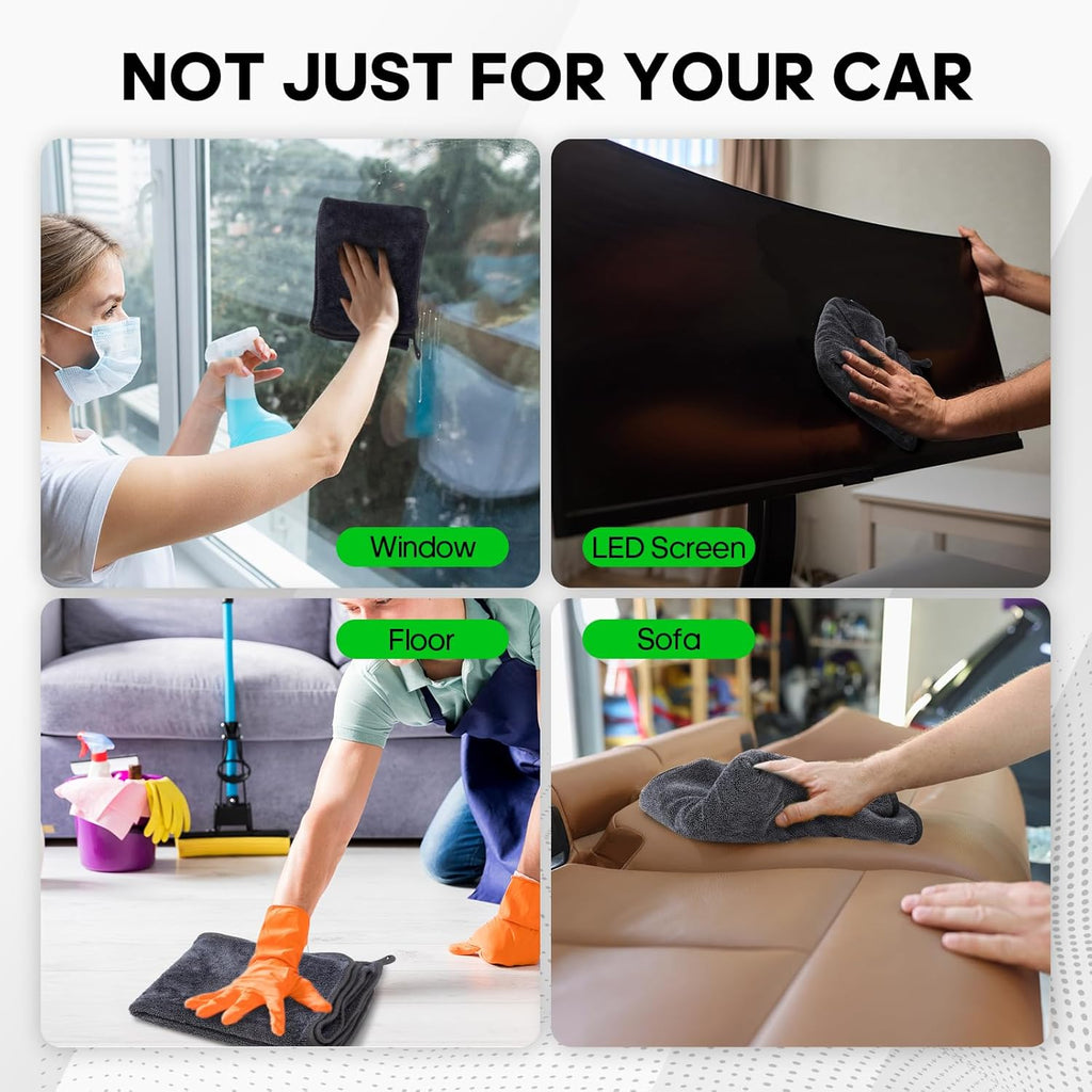 PBHEPJ 4 Pack Microfiber Towels (36"x 24") Extra Large Ultra Absorbent Drying Towel for Cars and