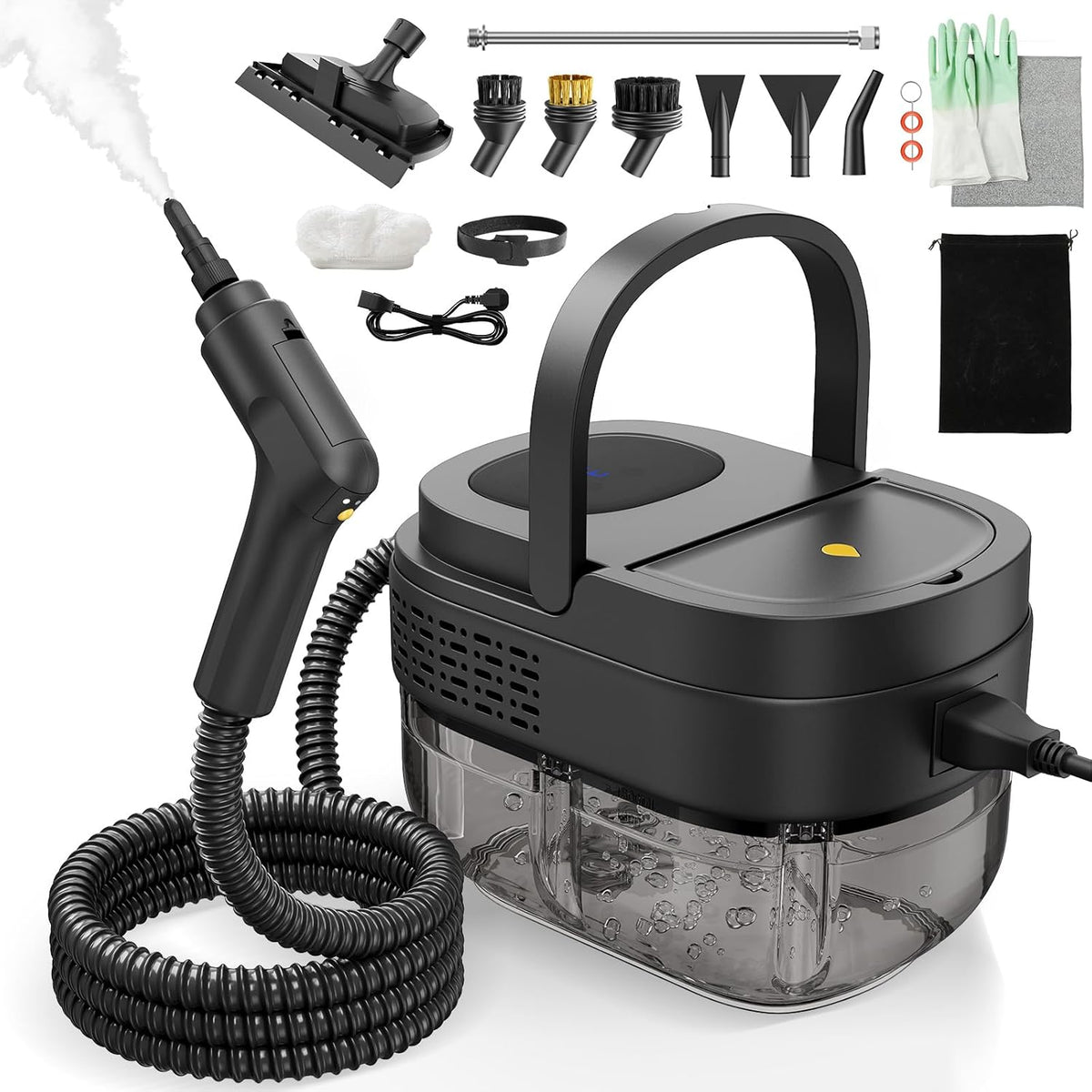 Handheld Steam Cleaner,2500W Steamer for Cleaning 1.69 Quarts Large Capacity Tank,Temperature