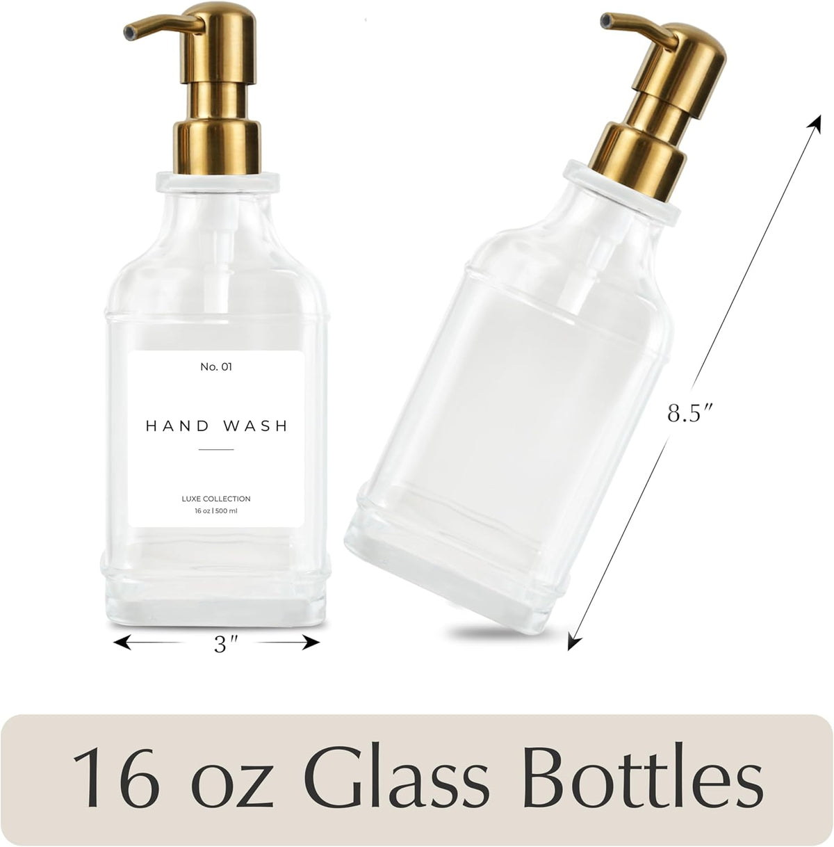 Emerson Essentials Soap Dispenser, Dish Soap Dispenser, Soap Dispenser Bathroom Set, Hand Soap
