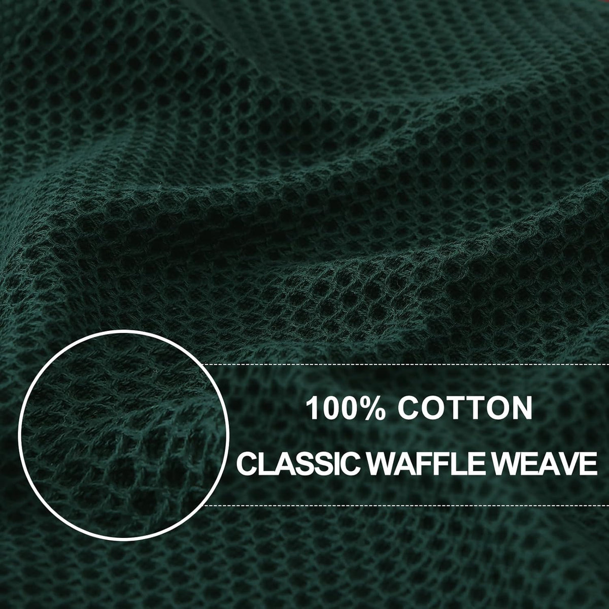 Homaxy 100% Cotton Waffle Weave Kitchen Dish Towels, Ultra Soft Absorbent Quick Drying Cleaning
