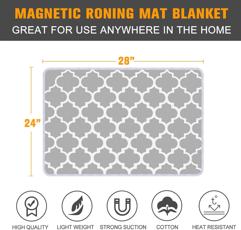 Ironing Mat, Portable Ironing Pad, 28 x 24 inch Ironing Mat for Table Top of Washer, Dryer, Table
