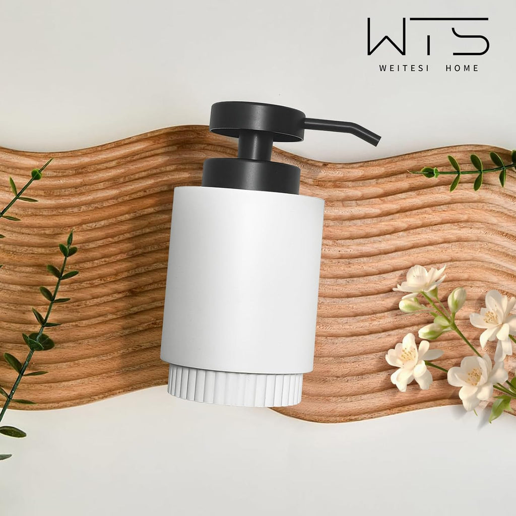 Resin Soap Dispenser for Bathroom, Hand Lotion Liquid Dispenser Easy-to-Press with Reusable Plastic
