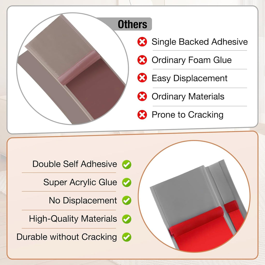 Floor Transition Strip Self Adhesive Vinyl Door Threshold for Doorways Carpet Edging Trim Overlap