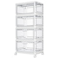 Kmiectse Clear Storage Bins with Lids - 4 Tier 23qt Plastic Stackable Bins