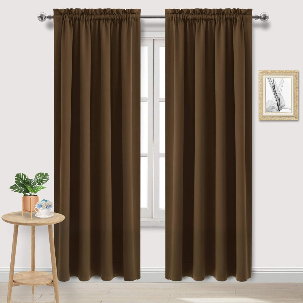 DWCN Blackout Curtains Room Darkening Thermal Insulated Bedroom Curtains Window Curtain Panels, 52