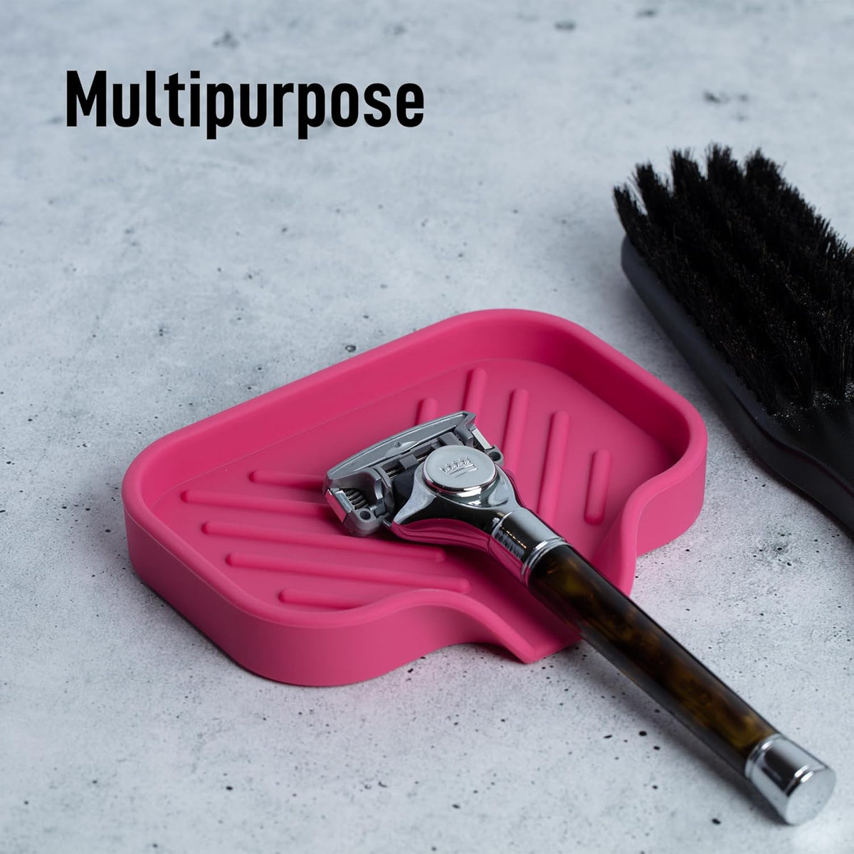 Zulay Kitchen Small Silicone Sponge Holder (4.9x3.3”) – Space-Saving Sink Organizer Tray for