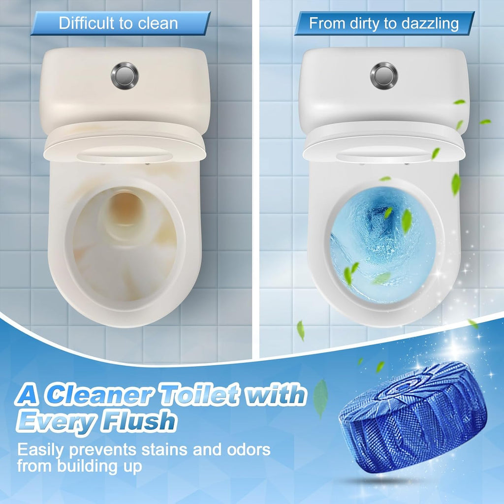 KIISIISO Multipurpose Bathroom Cleaners, 54 Pack Commercial & Household Toilet Bowl Cleaners, Blue