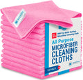 Microfiber Wholesale 12" x 12" MW Pro Multi-Surface Cleaning Cloths Pink - 12 Pack | Premium