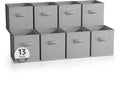 Sorbus 13 Inch Storage Bins - Sturdy Collapsible Fabric Storage Cubes with Handle - 8 Foldable