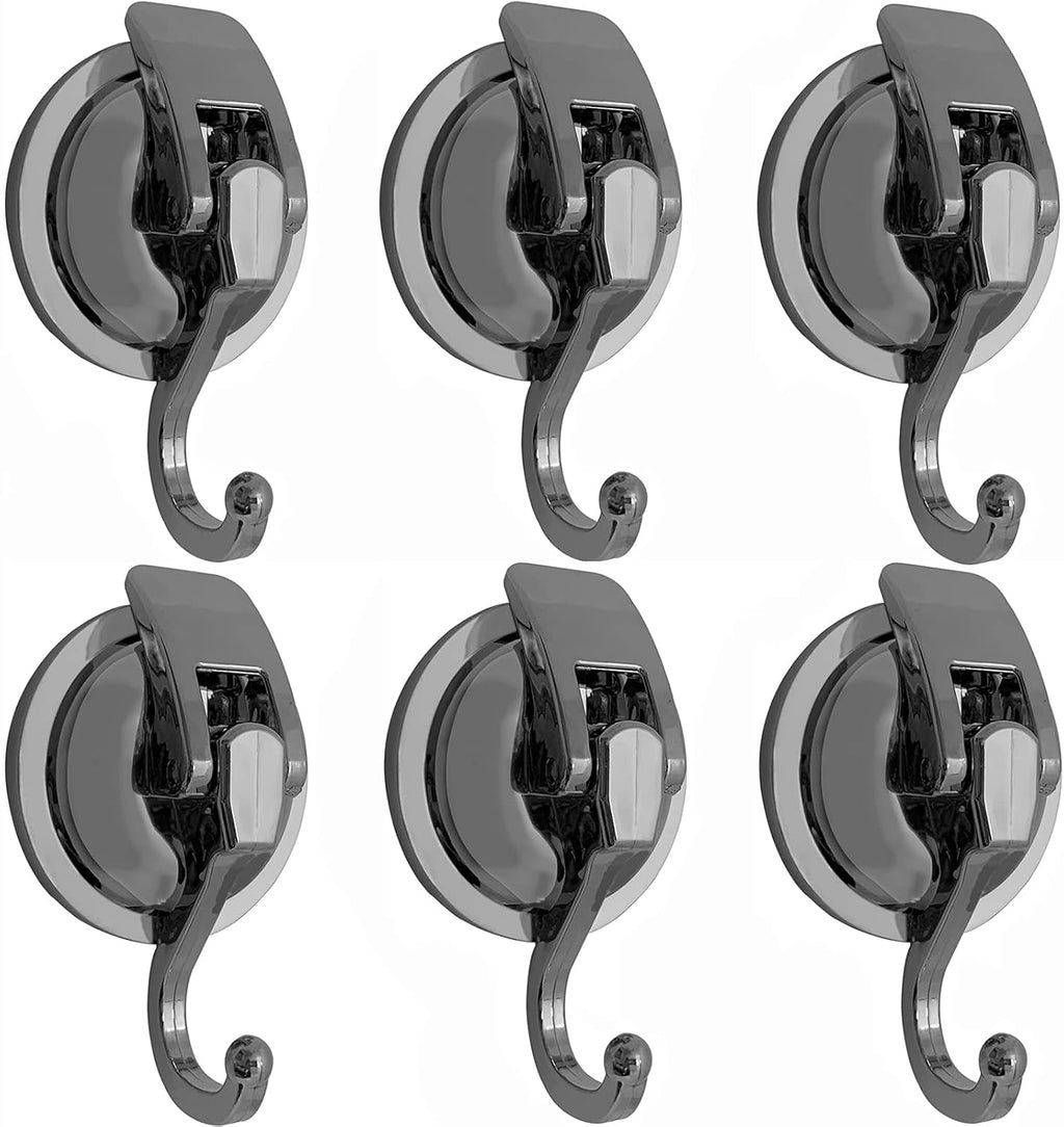 Heavy Duty Suction Cup Hooks for Shower, Bathroom Robe - Vacuum Glass Hooks, Reusable, No Hole