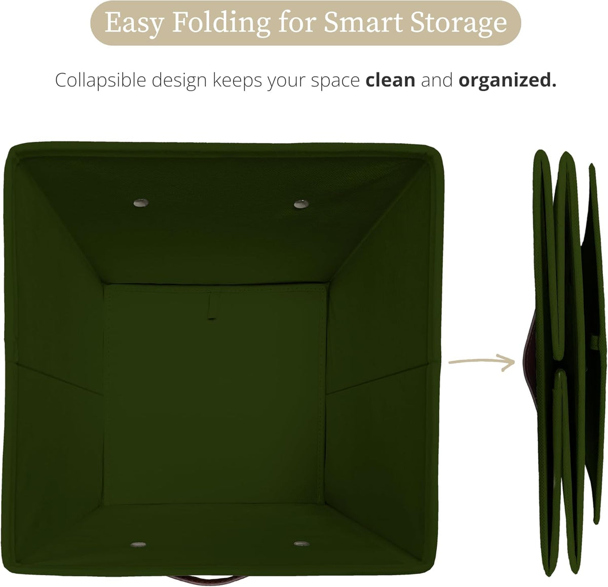 DECOMOMO Storage Cubes, 13x13x13 Storage Cube Bins with Labels, Fabric Organizer Bins (13" / 6pcs