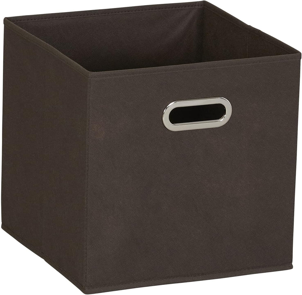 Household Essentials, Brown 6 Pack Fabric Storage Bins with Handle