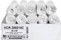 Aluf Plastics High Density Trash Bags, 60 Gallon, 200 Count, 14 Micron (eq), 38" x 60", Clear, for